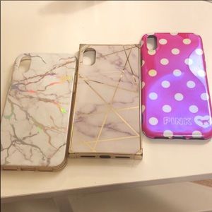 Pink polka dot iPhone X case